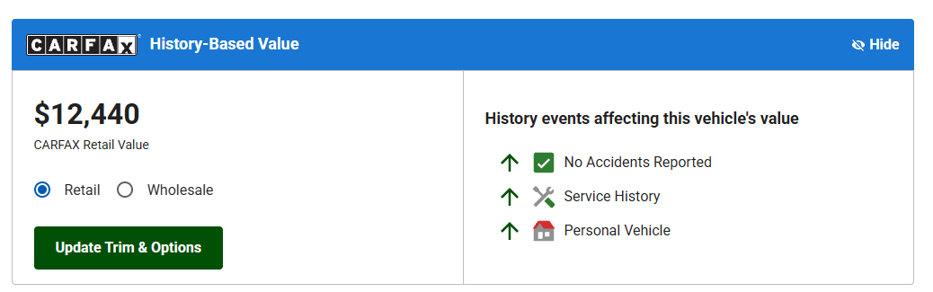 carfax value